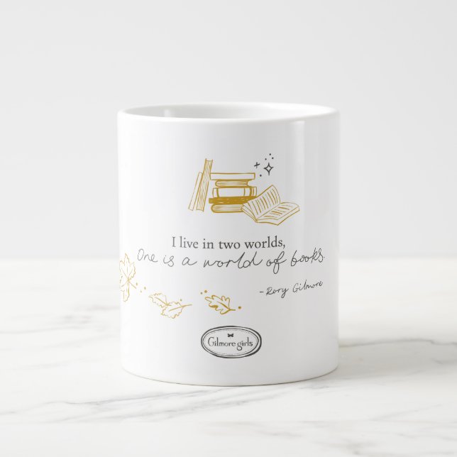 Gilmore Girls Rory Book Quote Design Giant Coffee Mug (Front)