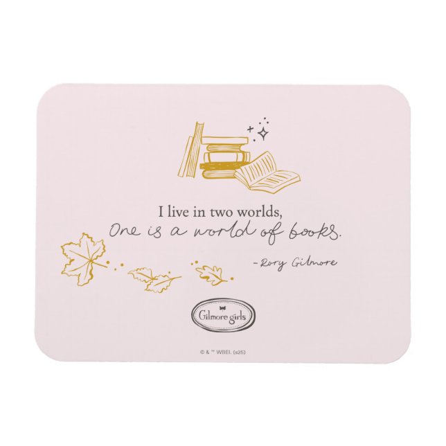 Gilmore Girls Rory Book Quote Design Magnet (Horizontal)
