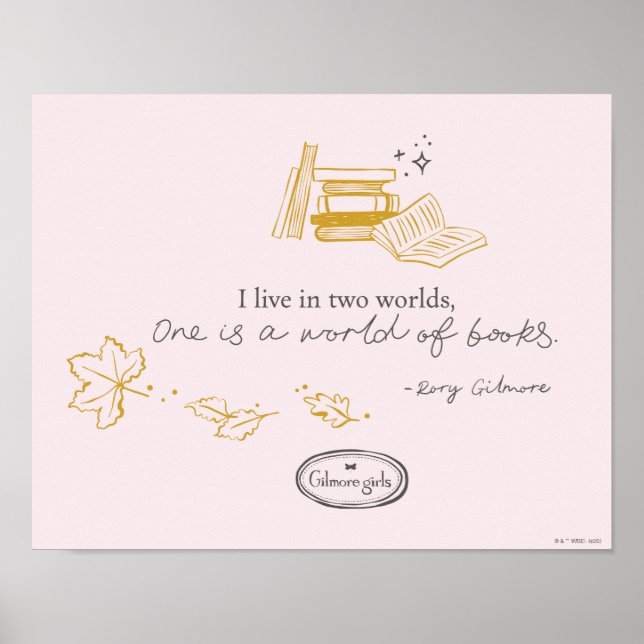 Gilmore Girls Rory Book Quote Design Poster (Front)
