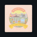 Gilmore Girls | Stars Hollow Autumn Festival Metal Print<br><div class="desc">Capture the cozy,  picturesque feeling of fall in Stars Hollow with this vibrant Autumn Festival design. Featuring the town square with its gazebo,  fall decorations,  and charming storefronts,  this artwork embodies the spirit of community and celebration that fans adore.</div>