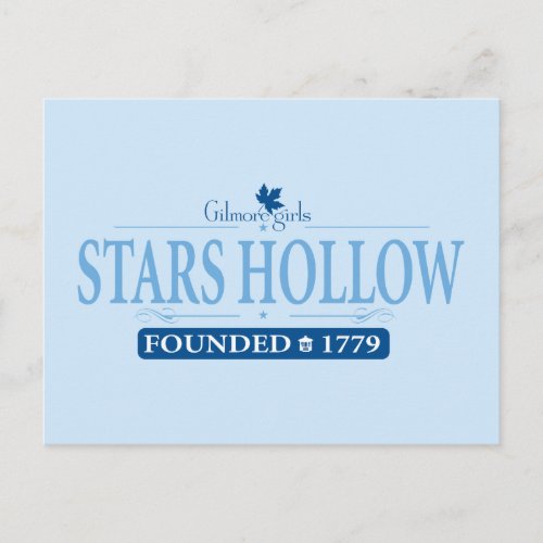 Gilmore Girls  Stars Hollow Logo Postcard