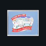 Gilmore Girls | Stars Hollow Winter Festival Canvas Print<br><div class="desc">Celebrate the winter wonderland of Stars Hollow with this enchanting Winter Festival design. Featuring snow-covered buildings,  twinkling lights,  and festive decorations,  this artwork brings to life the warmth and community spirit of the town’s holiday season.</div>