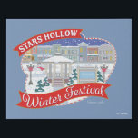 Gilmore Girls | Stars Hollow Winter Festival Faux Canvas Print<br><div class="desc">Celebrate the winter wonderland of Stars Hollow with this enchanting Winter Festival design. Featuring snow-covered buildings,  twinkling lights,  and festive decorations,  this artwork brings to life the warmth and community spirit of the town’s holiday season.</div>