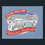 Gilmore Girls | Stars Hollow Winter Festival Faux Canvas Print<br><div class="desc">Celebrate the winter wonderland of Stars Hollow with this enchanting Winter Festival design. Featuring snow-covered buildings,  twinkling lights,  and festive decorations,  this artwork brings to life the warmth and community spirit of the town’s holiday season.</div>
