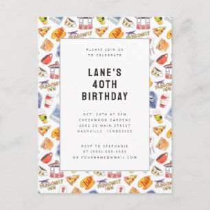 Gilmore Girls Watercolor Icons Birthday Postcard