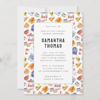 Gilmore Girls Watercolor Icons Bridal Shower Invitation