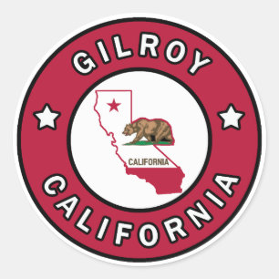 Gilroy California Classic Round Sticker
