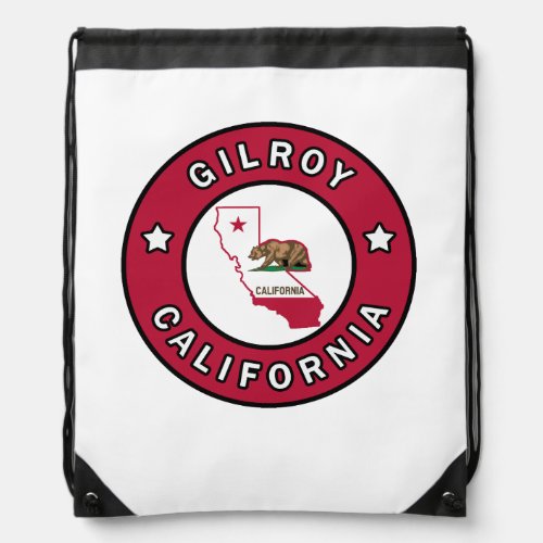Gilroy California Drawstring Bag