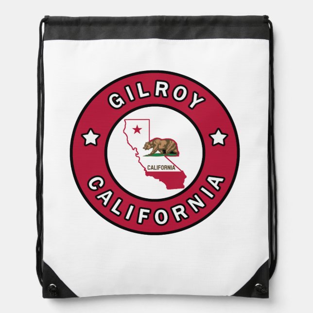 Gilroy California Drawstring Bag (Front)