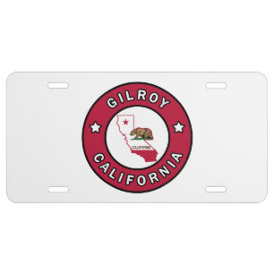 Gilroy California License Plate