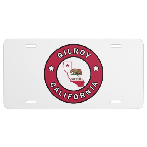 Gilroy California License Plate