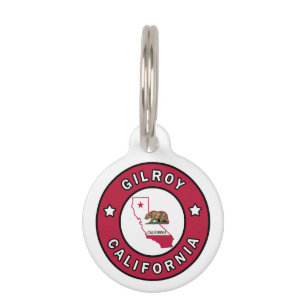 Gilroy California Pet Name Tag