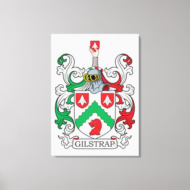 Gilstrap Family Crest Canvas Print (Front)