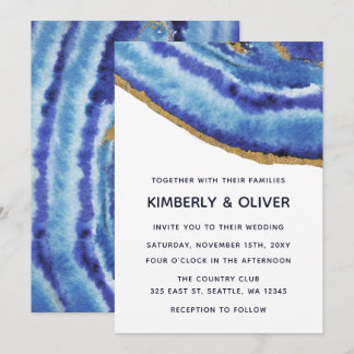 Gilt Agate Wedding Invitations