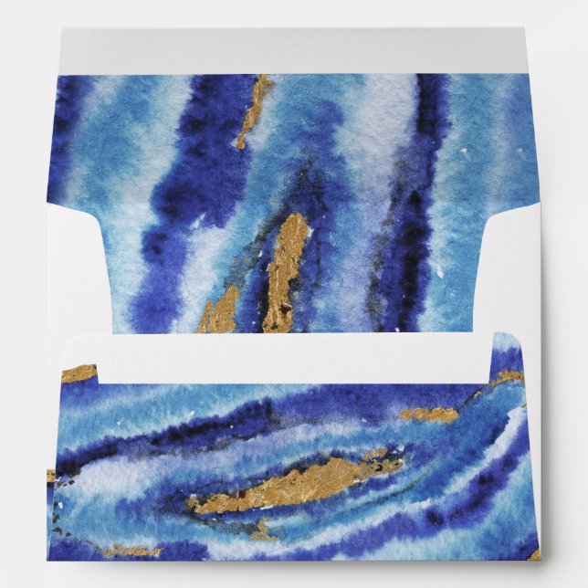 Gilt Agate Wedding Invitations Envelope (Back (Bottom))