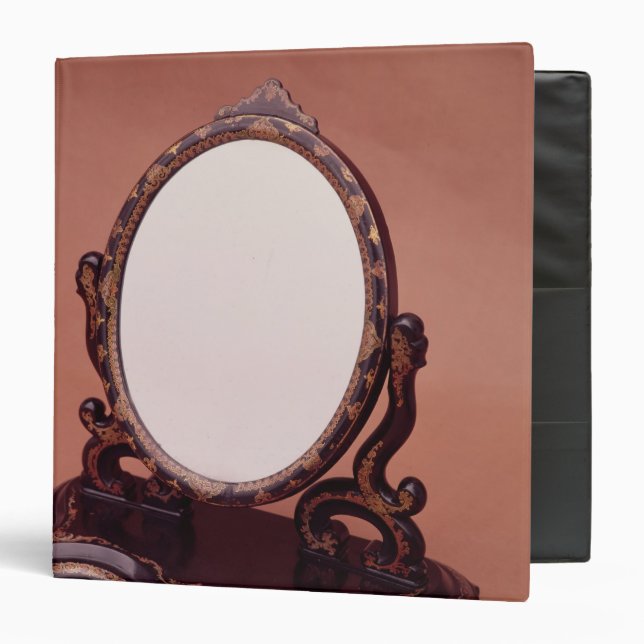 Gilt-painted papier-mache mirror, c.1890 3 ring binder (Front/Inside)
