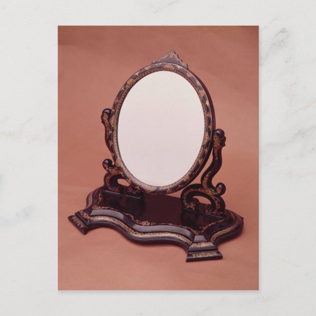 Gilt-painted papier-mache mirror, c.1890 postcard (Front)