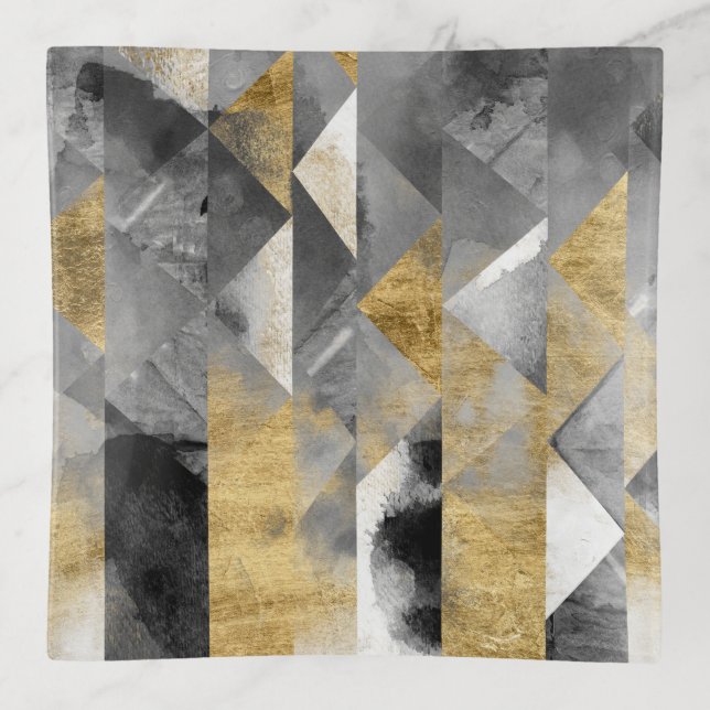 Gilt Reflections I Trinket Tray (Front)