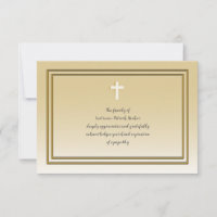 Gilt Sympathy Thank You Card