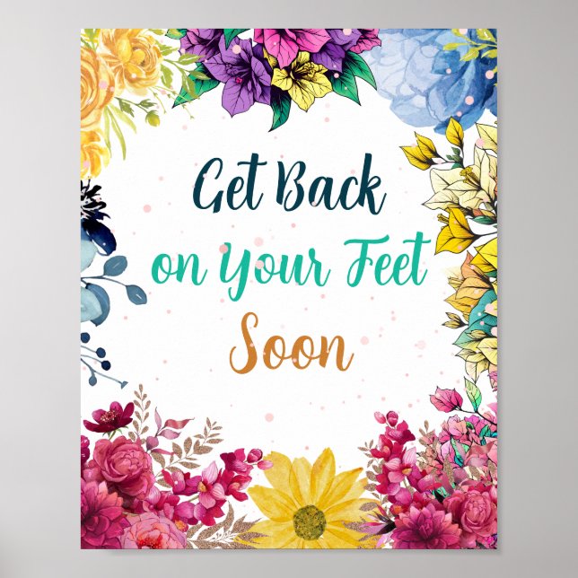 giltter get well soon poster (Front)
