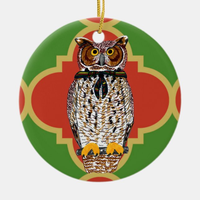 Gilwell Owl Quatrefoil Ornament (Front)