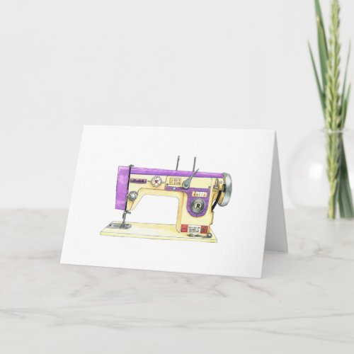 Gimbels Vintage Sewing Machine Blank Greeting Card