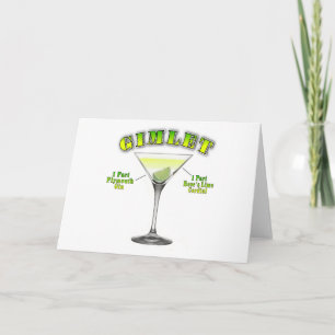 Gimlet Martini Cocktail Recipe Art Card