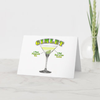 Gimlet Martini Cocktail Recipe Art Card