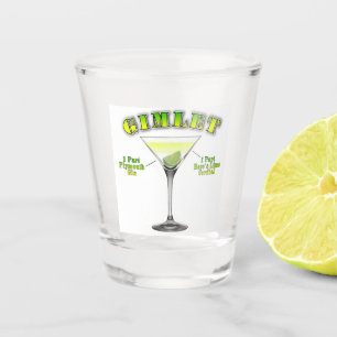 Gimlet Martini Cocktail Recipe Art Shot Glass