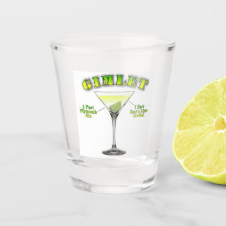 Gimlet Martini Cocktail Recipe Art Shot Glass