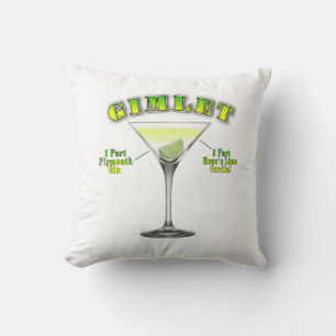 Gimlet Martini Cocktail Recipe Art Throw Pillow