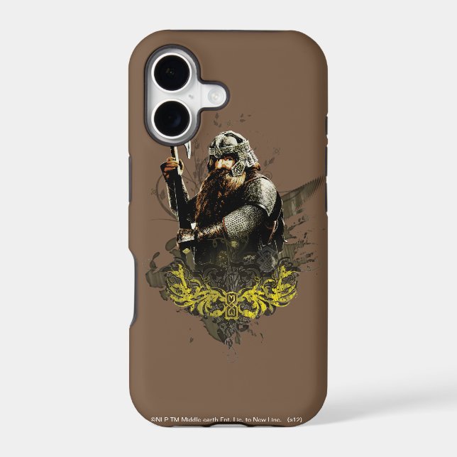 GIMLI™ With Ax Vector Collage Iphone Case (Back)
