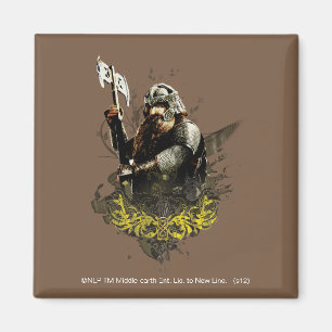 GIMLI™ With Ax Vector Collage Magnet