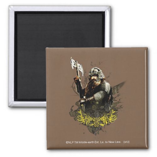GIMLI With Ax Vector Collage Magnet