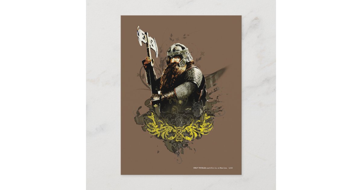 GIMLI™ With Ax Vector Collage Postcard | Zazzle