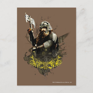 GIMLI™ With Ax Vector Collage Postcard