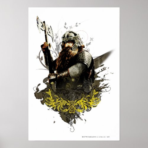 GIMLI With Ax Vector Collage Poster
