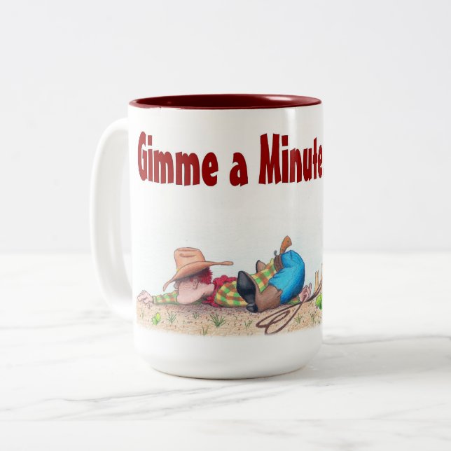 Gimme A Minute Coffee Mug 15oz (Front Left)
