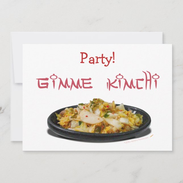 Gimme Kimchi Kimchi Lovers Invitation (Front)