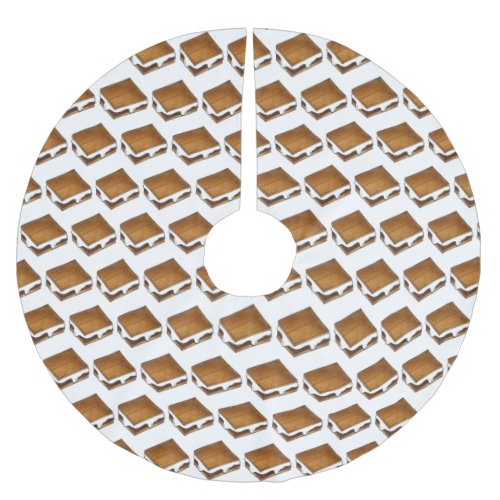 Gimme Smore Campfire Smores Toasted Marshmallow Brushed Polyester Tree Skirt