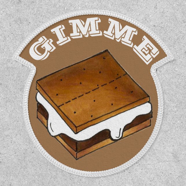 Gimme Smore Chocolate Marshmallow Camp S'mores Patch (Front)