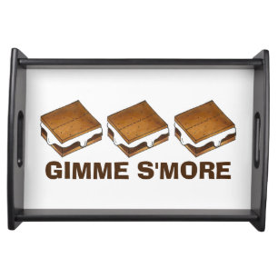 Gimme Smore Chocolate Marshmallow Camp S'mores Serving Tray