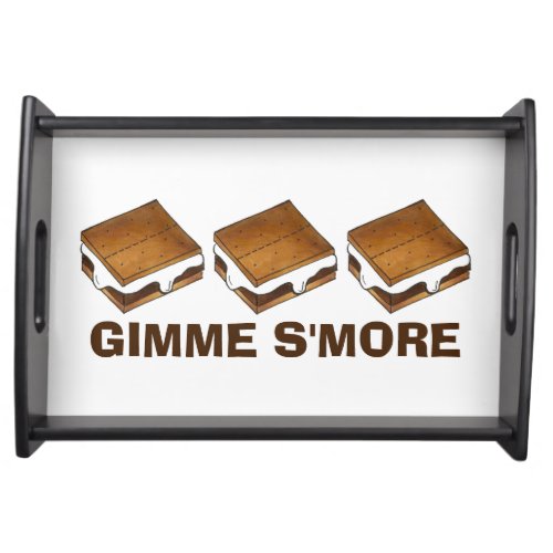 Gimme Smore Chocolate Marshmallow Camp Smores Serving Tray