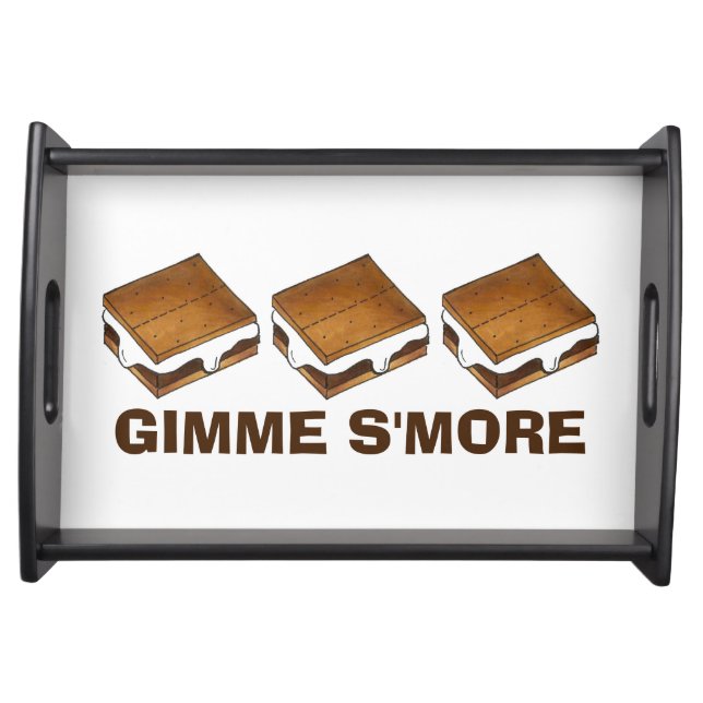 Gimme Smore Chocolate Marshmallow Camp S'mores Serving Tray (Front)
