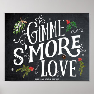 gimme smore love christmas favors sign