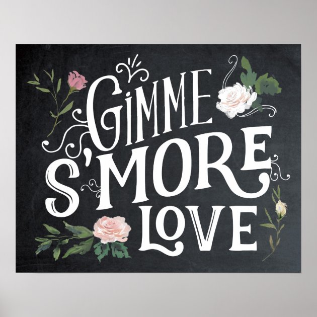 Gimme Smore Love Wedding Party Sign