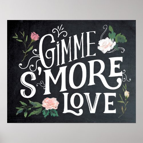 Gimme smore love wedding party sign BBQ