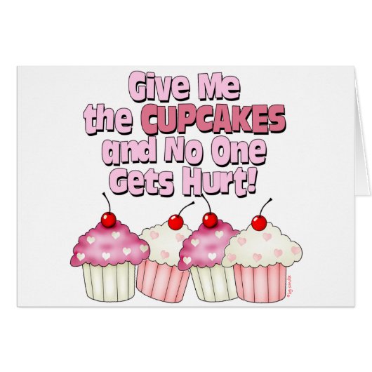 Gimme the Cupcakes Cards (Front Horizontal)