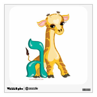 Gimmel Hebrew Aleph Bet Giraffe Wall Decal