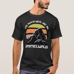 Gimmelwald Swiss Vintage Sunset Mountain T-Shirt